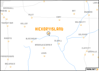 map of Hickory Island