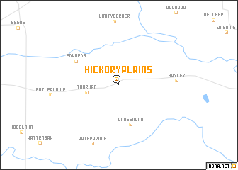 map of Hickory Plains