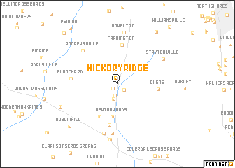 map of Hickory Ridge