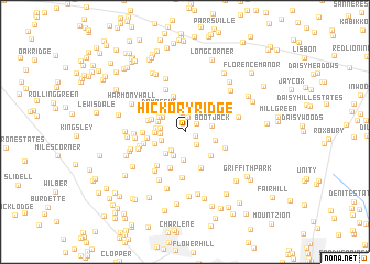 map of Hickory Ridge