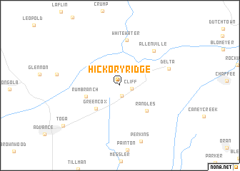 map of Hickory Ridge