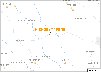 map of Hickory Tavern