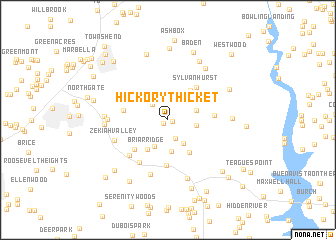 map of Hickory Thicket