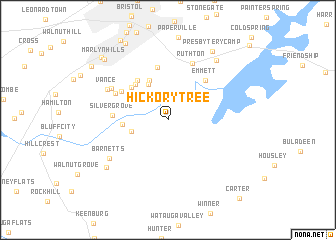 map of Hickory Tree