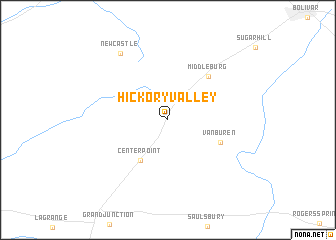 map of Hickory Valley