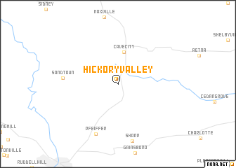 map of Hickory Valley