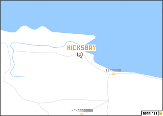 map of Hicks Bay