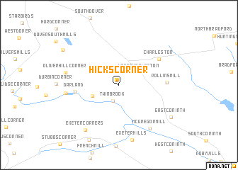 map of Hicks Corner