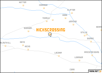 map of Hicks Crossing