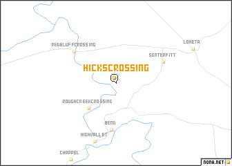 map of Hicks Crossing