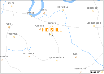 map of Hicks Hill