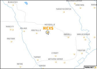 map of Hicks