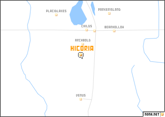 map of Hicoria