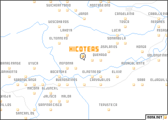 map of Hicoteas