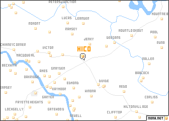 map of Hico