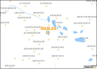map of Hidalgo
