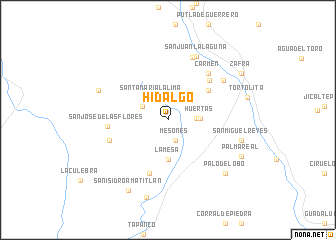 map of Hidalgo