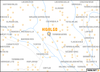 map of Hidalgo