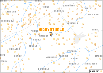 map of Hidayatwāla