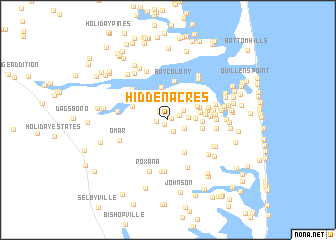 map of Hidden Acres