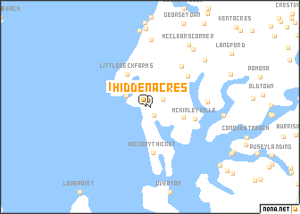 map of Hidden Acres