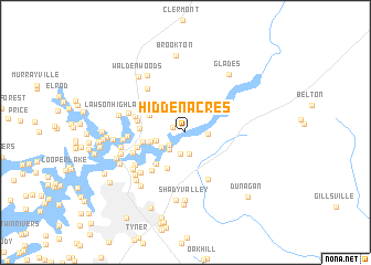 map of Hidden Acres