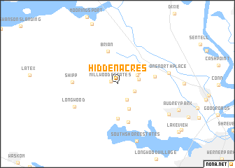 map of Hidden Acres