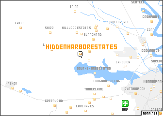 map of Hidden Harbor Estates