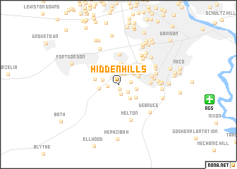 map of Hidden Hills