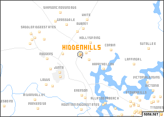 map of Hidden Hills