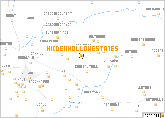 map of Hidden Hollow Estates