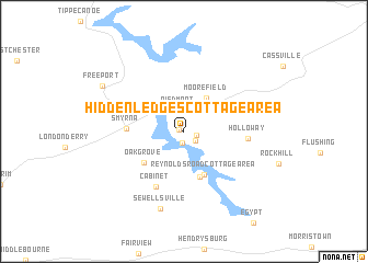 map of Hidden Ledges Cottage Area