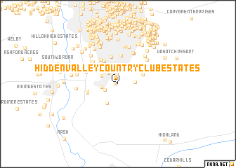 map of Hidden Valley Country Club Estates