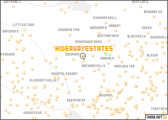 map of Hideaway Estates