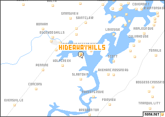map of Hideaway Hills