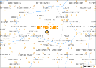 map of Hidegmajor