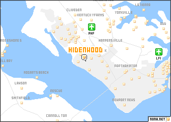 map of Hidenwood