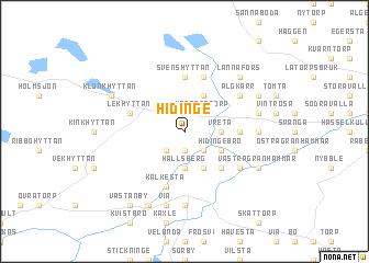 map of Hidinge