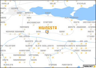 map of Hidingsta