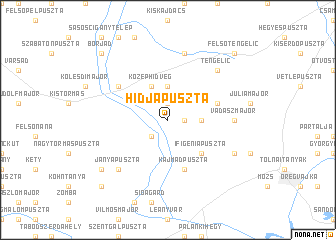 map of Hídjapuszta
