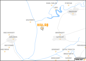 map of Hídláb