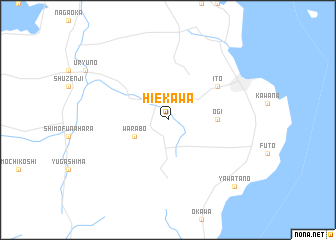 map of Hiekawa
