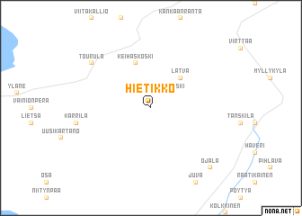 map of Hietikko