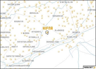 map of Ḩifnā