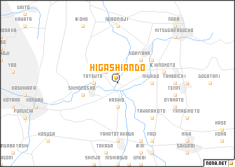 map of Higashi-ando