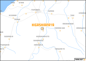 map of Higashi-araya