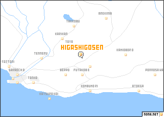 map of Higashigosen