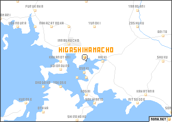 map of Higashihamachō