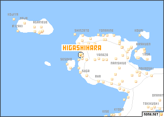 map of Higashihara