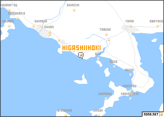 map of Higashi-ihoki